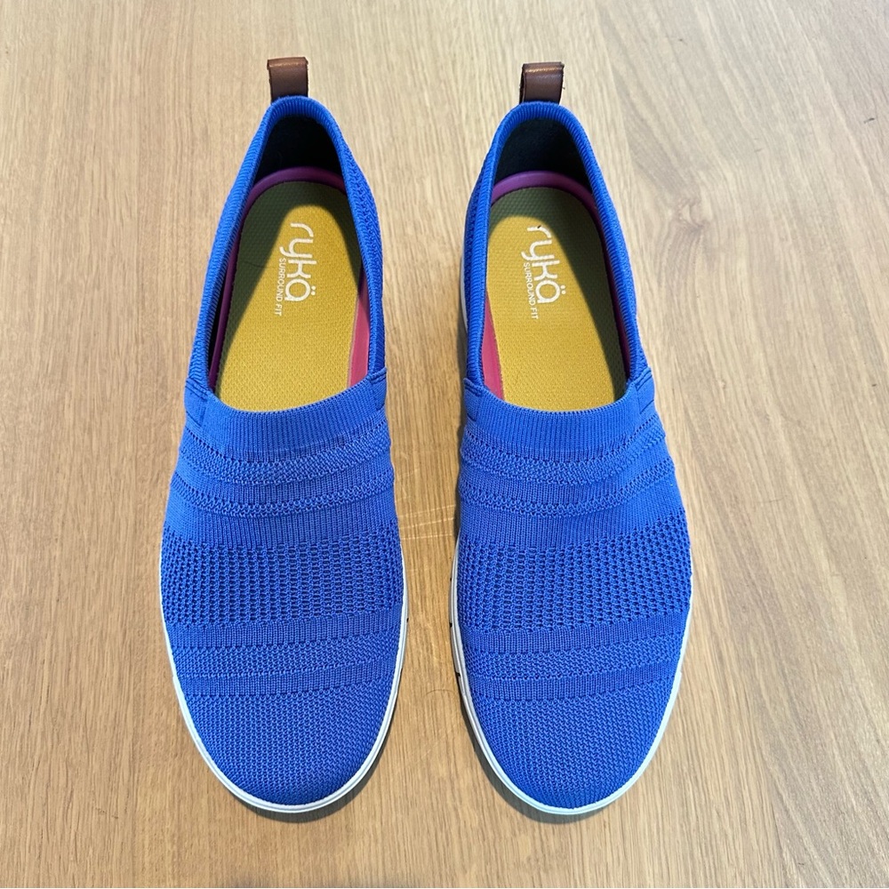 Ryka Hera Slip-On Shoes Blue Sz 11 Casual Comfort Knit Loafers Sneakers Luxury - Picture 2 of 11